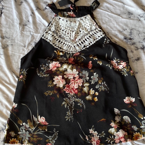 Floral Halter Top - Picture 1 of 2